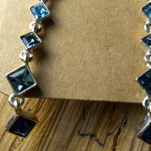 Blue topaz dangle earrings